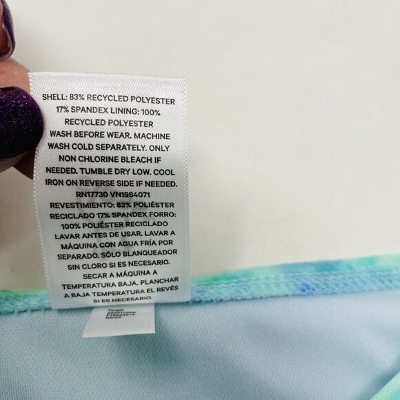 Art Class Girls Size Medium 8 Tie-Dye Bikini Swimsuit Bottoms in Green/Blue 1869 - Picture 7 of 7